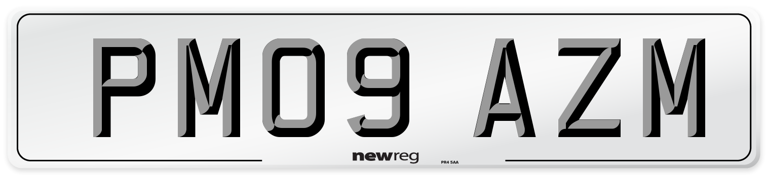 PM09 AZM Number Plate from New Reg